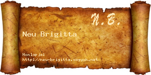 Neu Brigitta névjegykártya